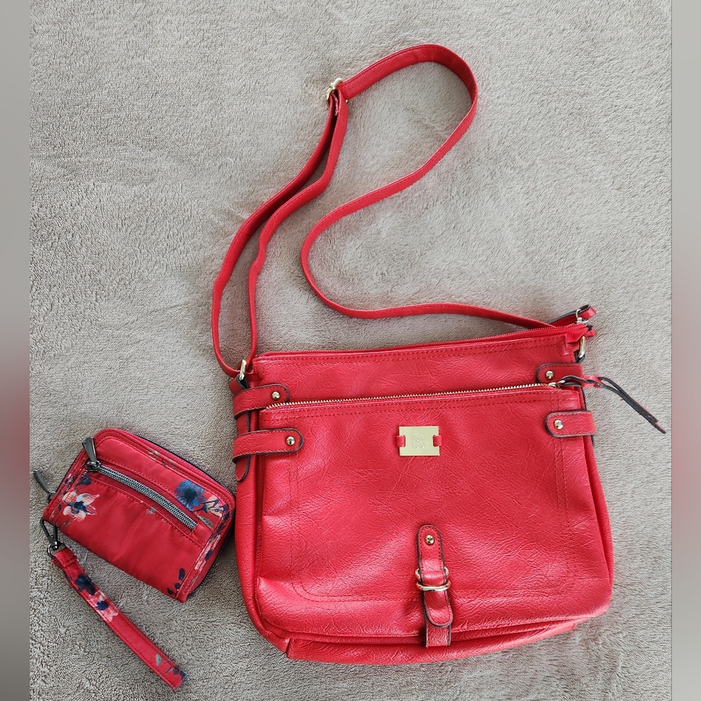 Style&Co Red Bag & Lug Wallet